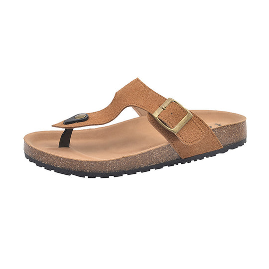 Damen Komfortable Zehentrenner-Sandalen mit verstellbarem Riemen und ergonomischer Sohle Heidi-Mode