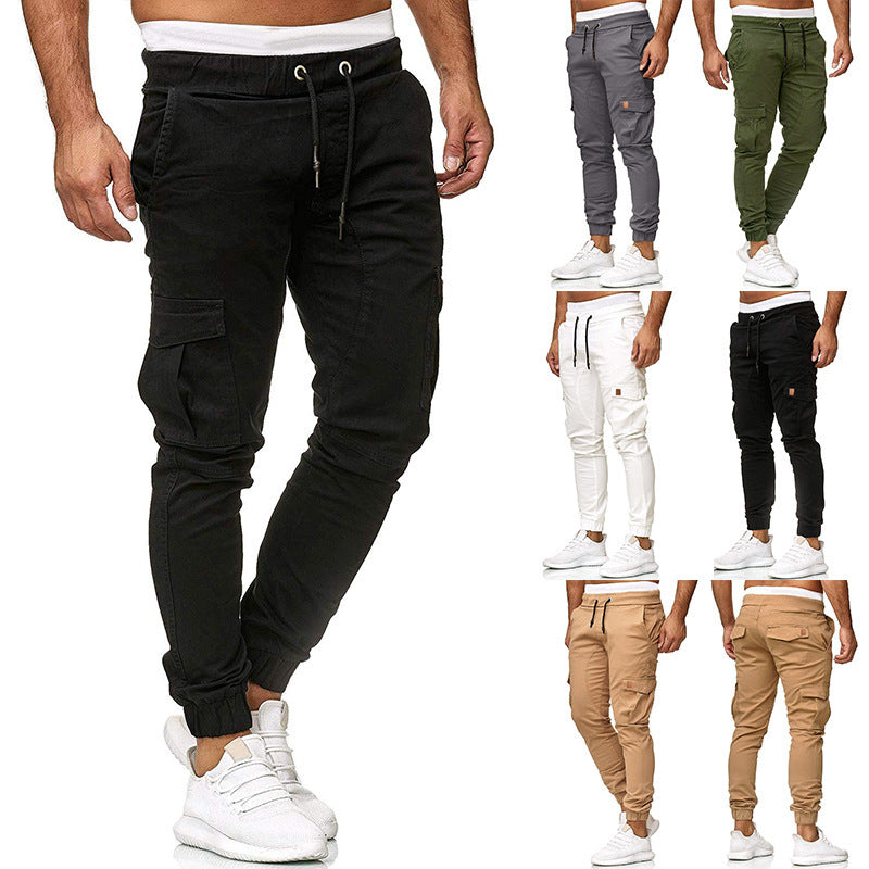 Herren Cargo-Jogginghose mit elastischem Bund und praktischen Taschen Heidi-Mode