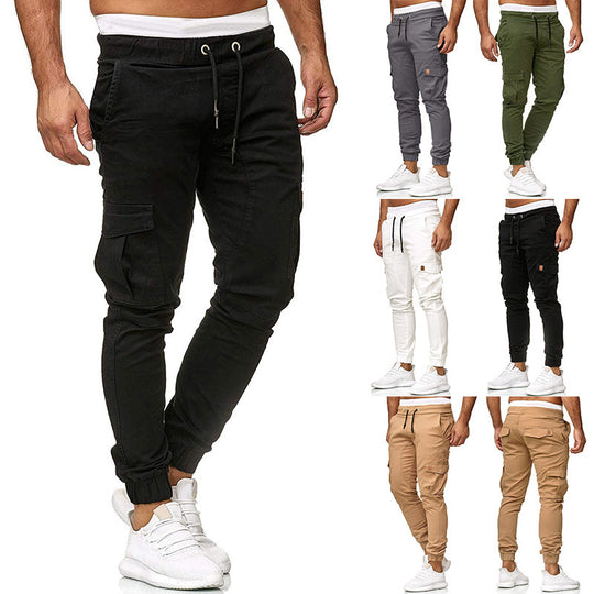 Herren Cargo-Jogginghose mit elastischem Bund und praktischen Taschen Heidi-Mode
