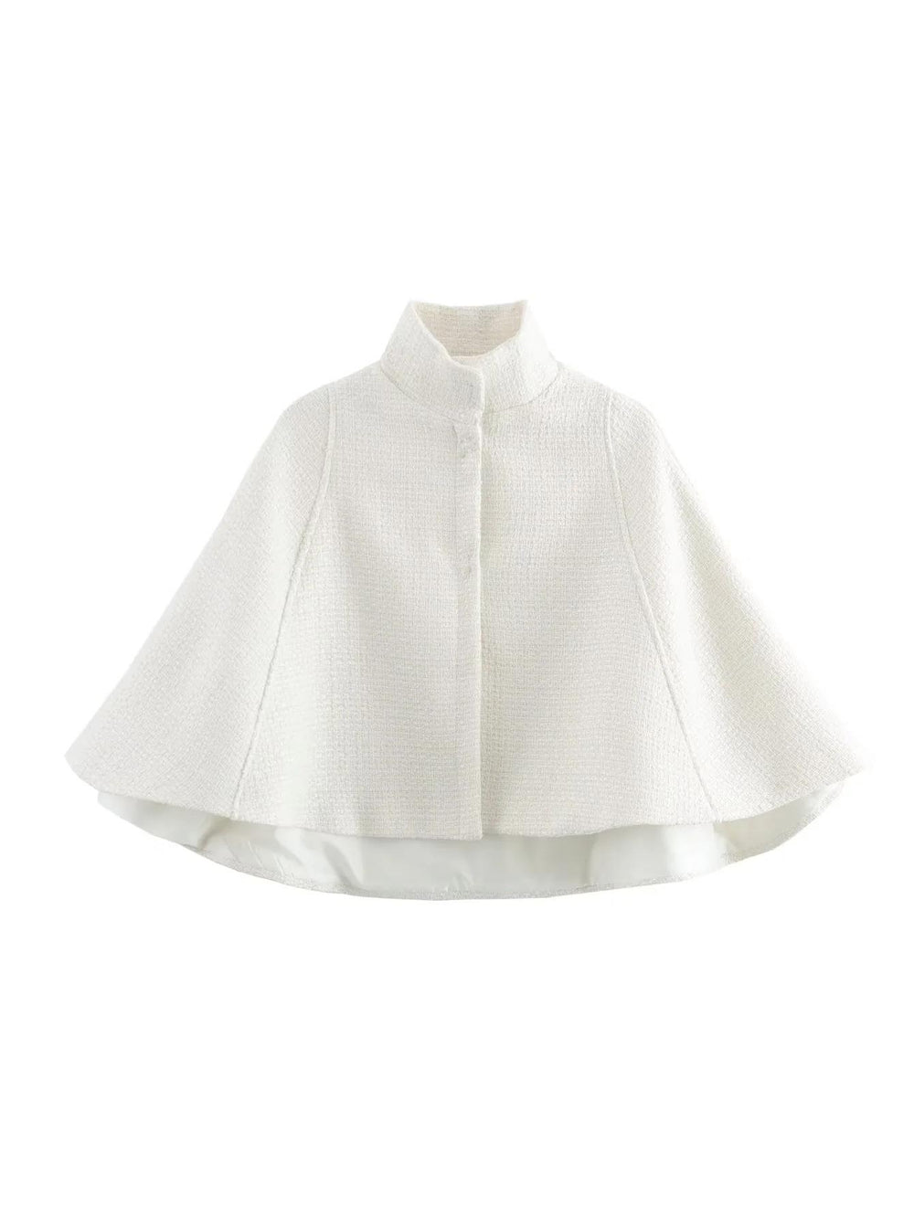 Damen elegante Umhangjacke aus strukturiertem Gewebe Heidi-Mode