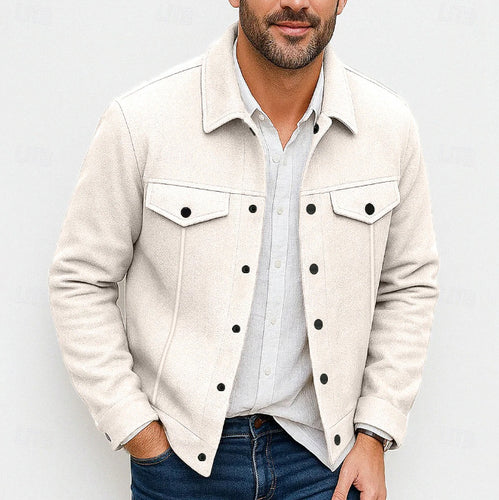 Herren stylische Utility-Jacke mit gepolsterten Taschen Heidi-Mode