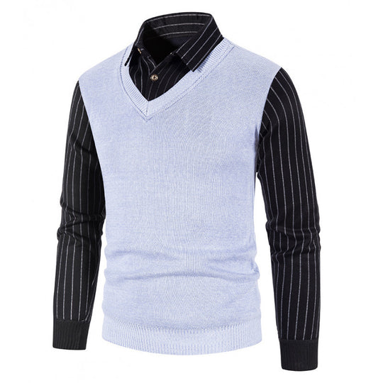 Herren eleganter V-Ausschnitt Pullover Heidi-Mode