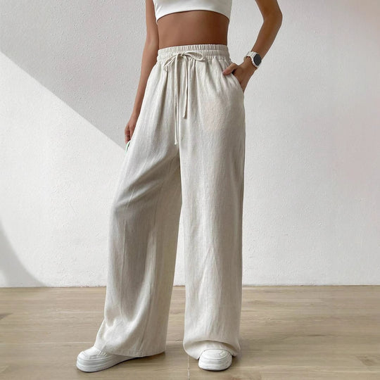 Damen entspannte Leinenhose Heidi-Mode