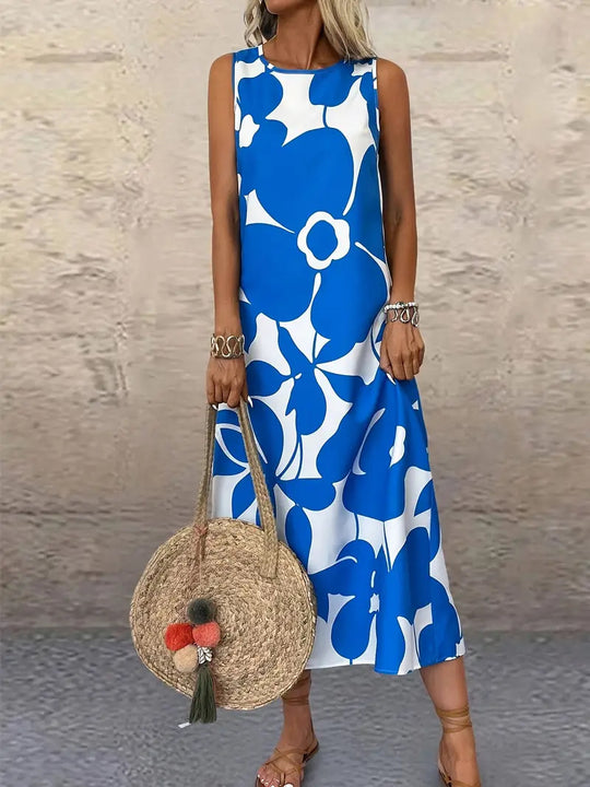 Damen Maxikleid mit floralem Muster Heidi-Mode