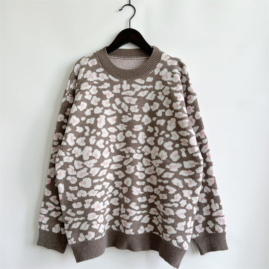 Damen legerer Pullover mit tierischem Muster Heidi-Mode