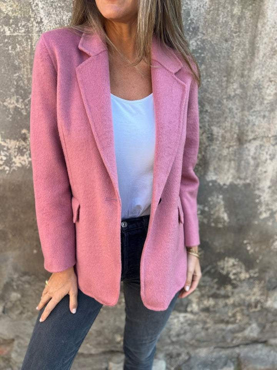 Damen Feminin Gestreifter Blazer Heidi-Mode