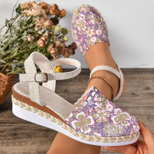 Damen Espadrilles mit elegantem Häkel-Design und komfortabler Sohle Heidi-Mode