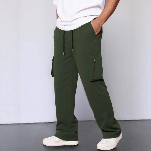 Herren Cargo-Hose mit funktionalen Taschen und verstellbarem Bund Hedi-Mode