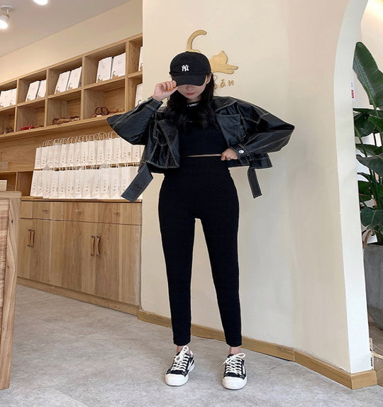 Damen Leggings mit hohem Taillenschnitt Heidi-Mode