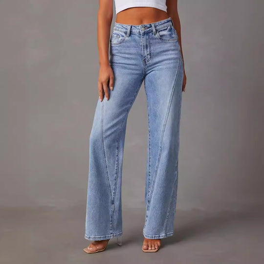 Damen Hochtaillierte Flared Jeans Heidi-Mode