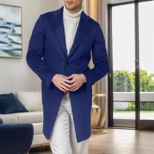 Herren Eleganter Wollmantel mit modernem Schnitt und praktischen Taschen Heidi-Mode