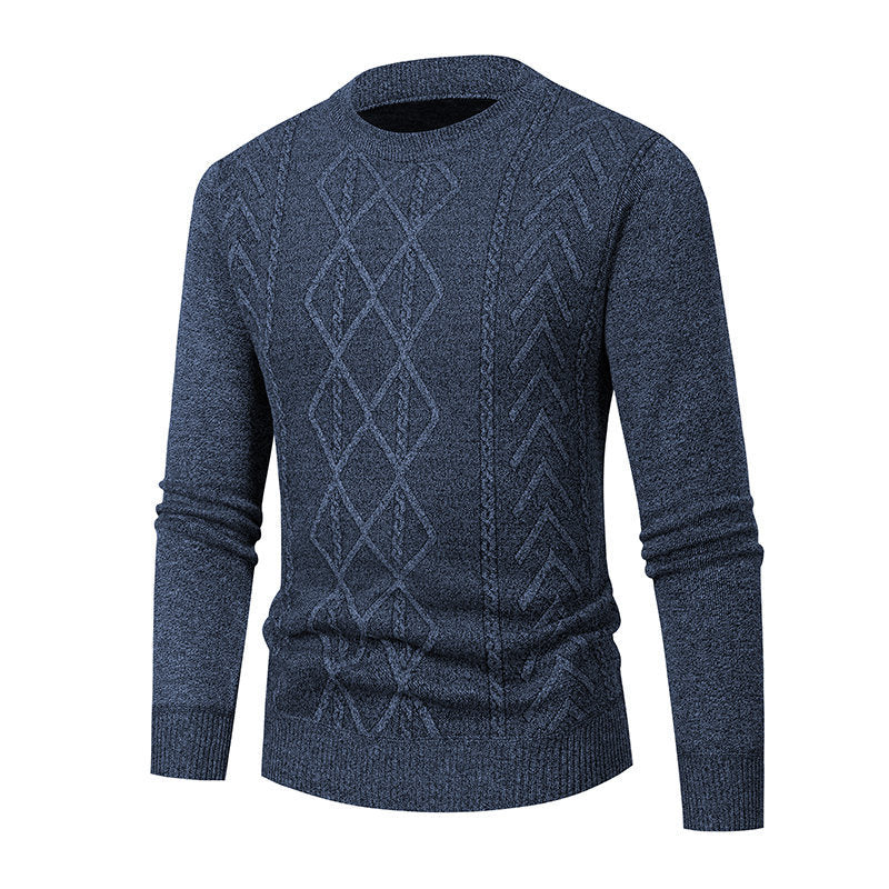 Herren Pullover mit strukturiertem Zopfmuster Heidi-Mode