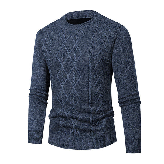 Herren Pullover mit strukturiertem Zopfmuster Heidi-Mode