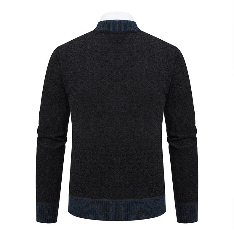 Herren sportive Strickjacke mit Reißverschluss und stilvollem Detail Heidi-Mode