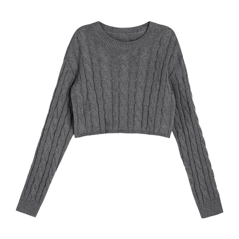 Damen Grobstrickpullover mit strukturiertem Muster und lässigem Schnitt Heidi-Mode