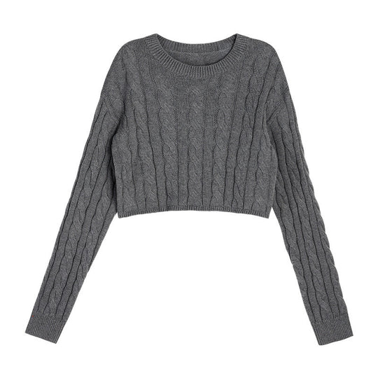 Damen Grobstrickpullover mit strukturiertem Muster und lässigem Schnitt Heidi-Mode