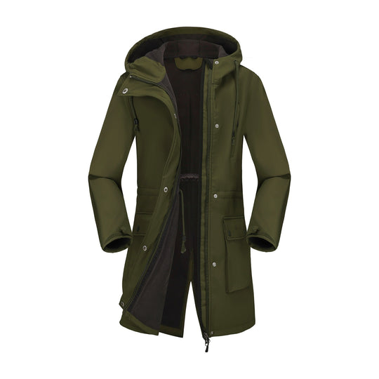 Damen funktionale Outdoor-Jacke mit verstellbarem Taillenzug und Innenfutter Heidi-Mode