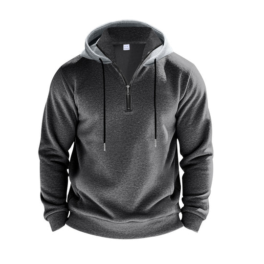 Herren Kapuzenpullover mit modernem Reißverschluss und atmungsaktiver Stoffqualität Heidi-Mode