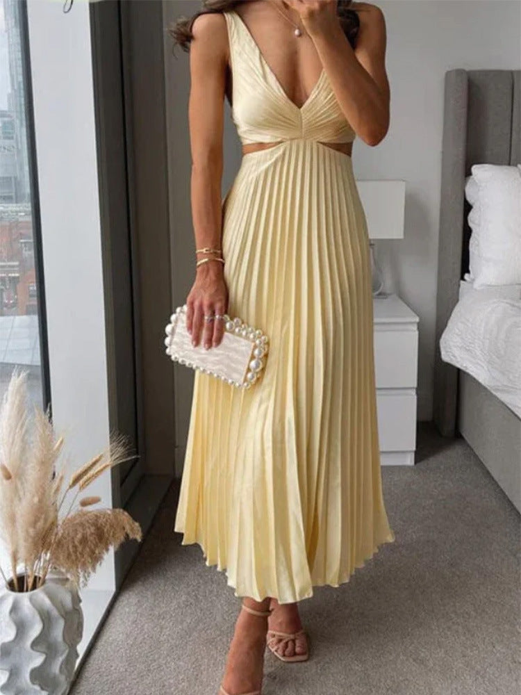 Damen Elegant gefaltetes Abendkleid Heidi-Mode