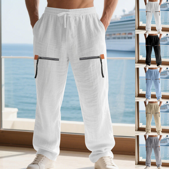 Herren Cargo-Hose mit multifunktionalen Taschen und elastischem Bund Heidi-Mode