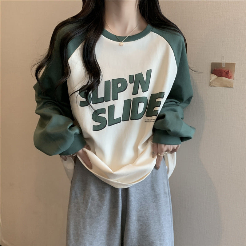 Damen Casual Graphic Raglan Sweatshirt Heidi-Mode