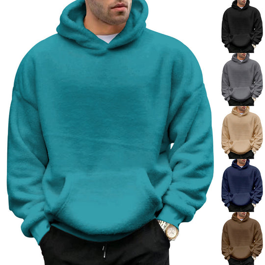 Damen Kuscheliger Kapuzenpullover aus weichem Fleece Heidi-Mode