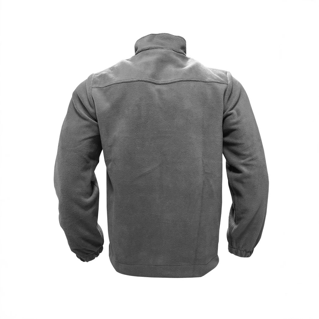 Herren Fleecejacke mit hohem Kragen und praktischen Reißverschlusstaschen Heidi-Mode