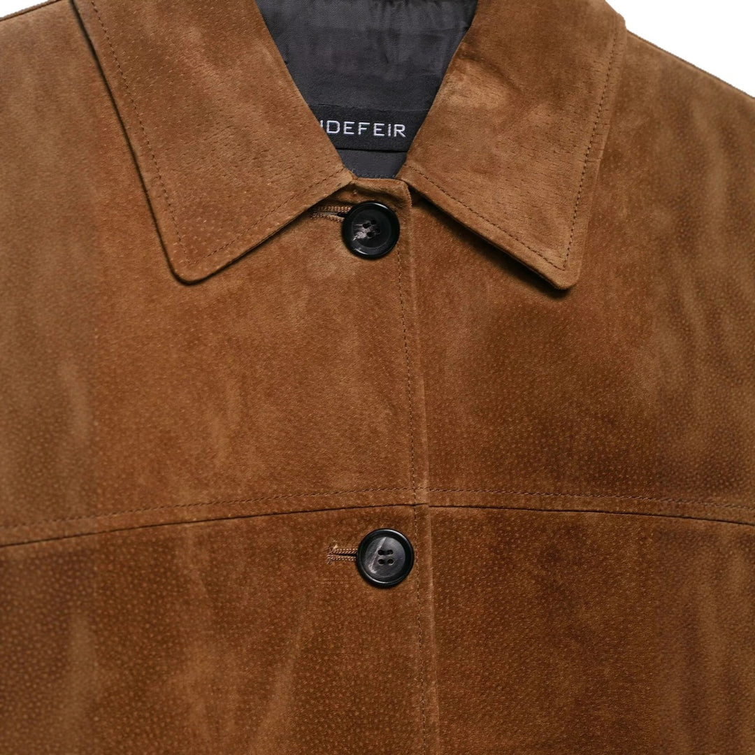 Damen Suedejacke im modernen Schnitt mit großen Taschen Heidi-Mode