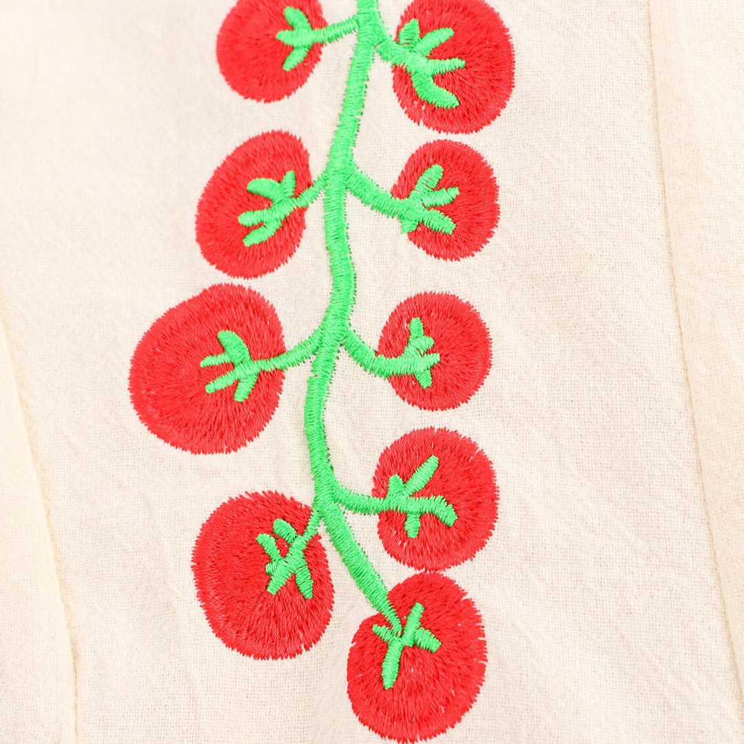 Damen bestickte Kunstlederjacke mit floralem Design Heidi-Mode