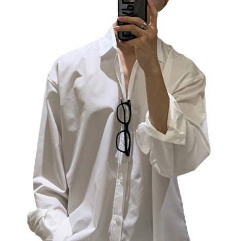 Herren Oversize-Hemd aus atmungsaktiver Baumwolle mit lässigem Schnitt Heidi-Mode