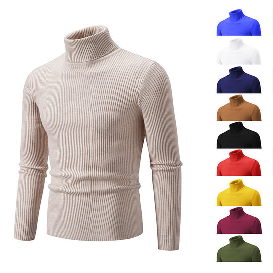 Herren feiner Rollkragenpullover aus langlebigem Strickmaterial Heidi-Mode