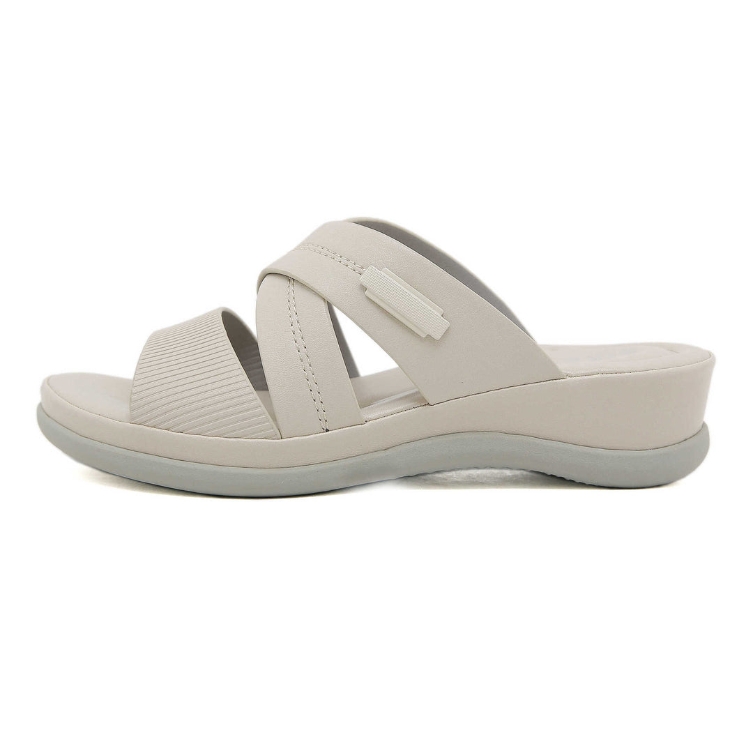 Damen Komfortable Pantolette mit ergonomischem Fußbett und flexibler Sohle Heidi-Mode