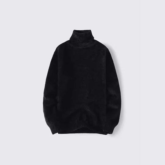 Herren warmer Rollkragenpullover aus weichem Strickstoff Heidi-Mode