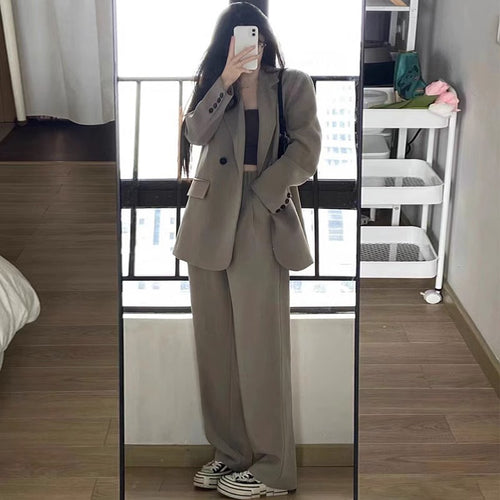 Femme maßgeschneiderter übergroßer Blazer und Hosenanzug Set Heidi-Mode