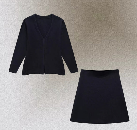 Damen Blazer und Rock Set mit elegantem Schnitt und modischem Design Heidi-Mode