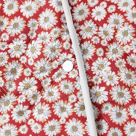 Damen Blütenmuster Jacke mit praktischen Taschen und elegantem Kragen Heidi-Mode