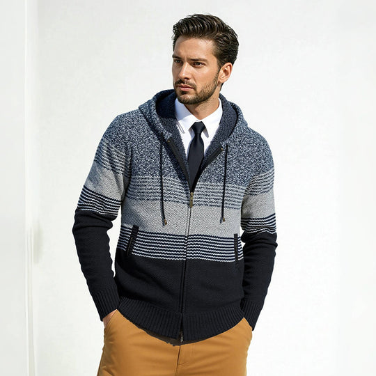 Herren Strickjacke mit Kapuze Heidi-Mode