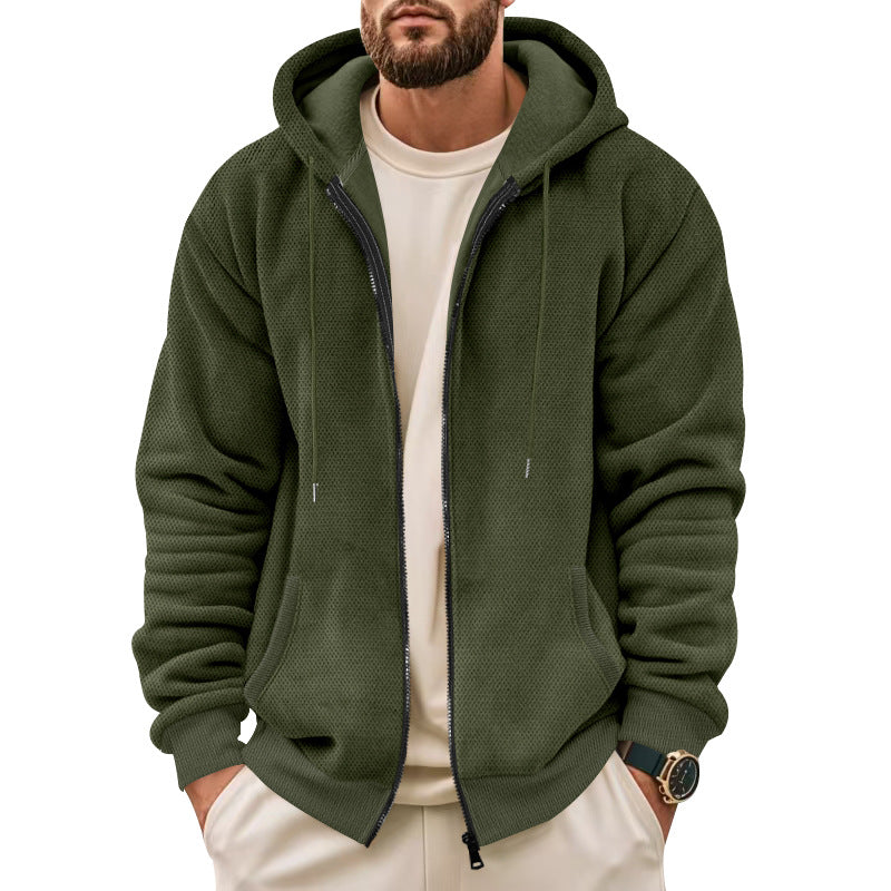 Herren Sportliche Kapuzenjacke mit innovativer Struktur Heidi-Mode