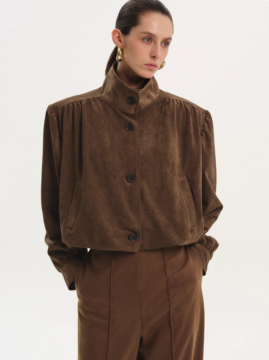 Damen Oversized Bluse mit schickem Plissee-Design und eleganten Knopfdetails Heidi-Mode