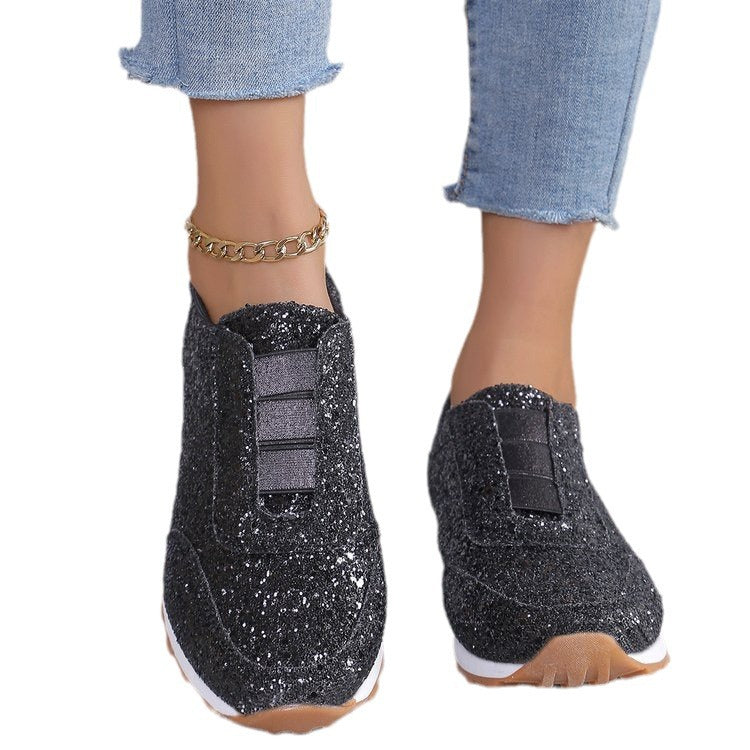 Damen Glitzernde Slip-On Sneakers Heidi-Mode