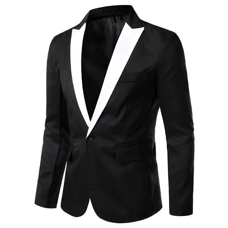 Herren eleganter Smoking-Blazer mit satinierter Kragenpartie Heidi-Mode