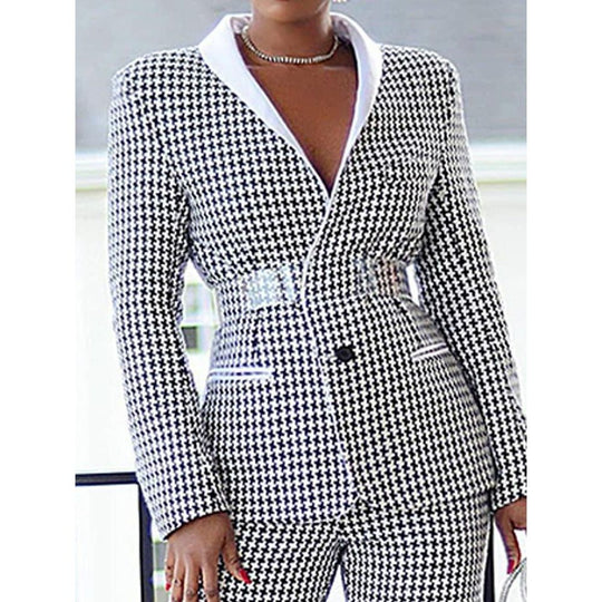 Heidi-Mode | Kariertes Lässiges Blazer Anzug