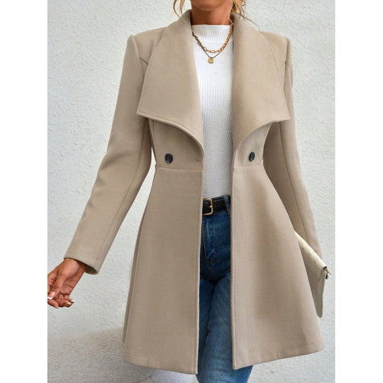 Damen schicke Übergangsjacke mit weitem Kragen Heidi-Mode