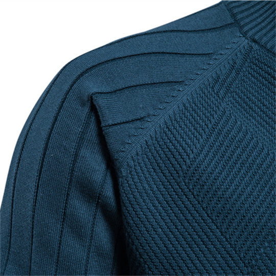 Herren Strickjacke mit elegantem Zipper und modischem Diamond-Muster Heidi-Mode