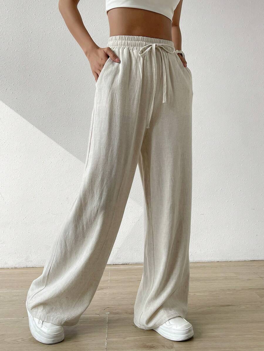 Damen entspannte Leinenhose Heidi-Mode