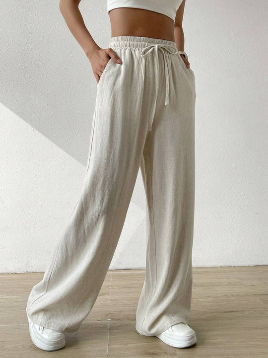 Damen entspannte Leinenhose Heidi-Mode