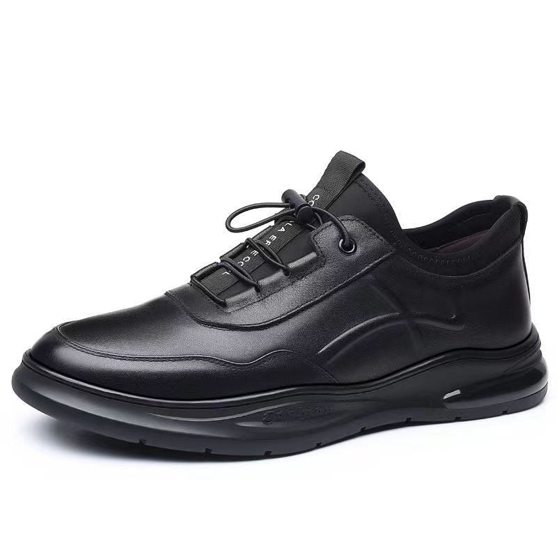 Herren Bequeme Ledersneaker mit atmungsaktiver Innensohle und flexibler Laufsohle Heidi-Mode