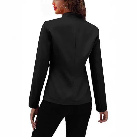 Damen eleganter Blazer mit modernem Schnitt und dezenter Knopfdetail Heidi-Mode