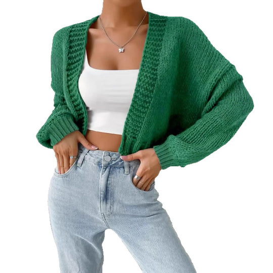 Damen Strukturierter Strick-Cardigan mit lässigem Schnitt Heidi-Mode