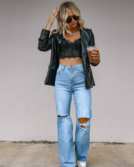 Damen Blazerjacke im modernen Oversize-Schnitt mit elegantem Look Heidi-Mode